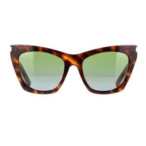 NWT Yves Saint Laurent SL-214-KATE-015 Havana Square 55mm Sunglasses